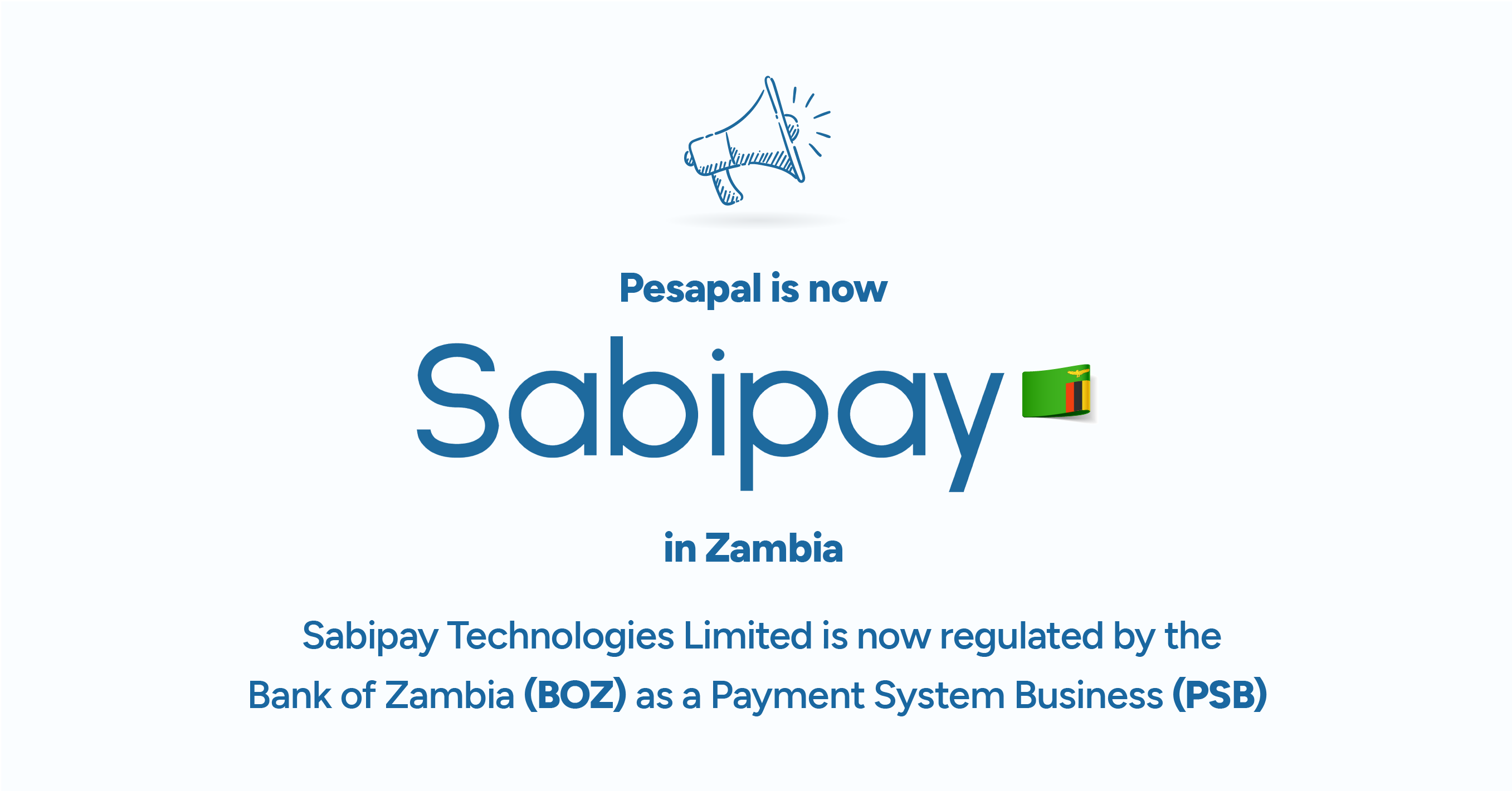Sabipay Technologies Secures Payments System Business License from the Bank of Zambia