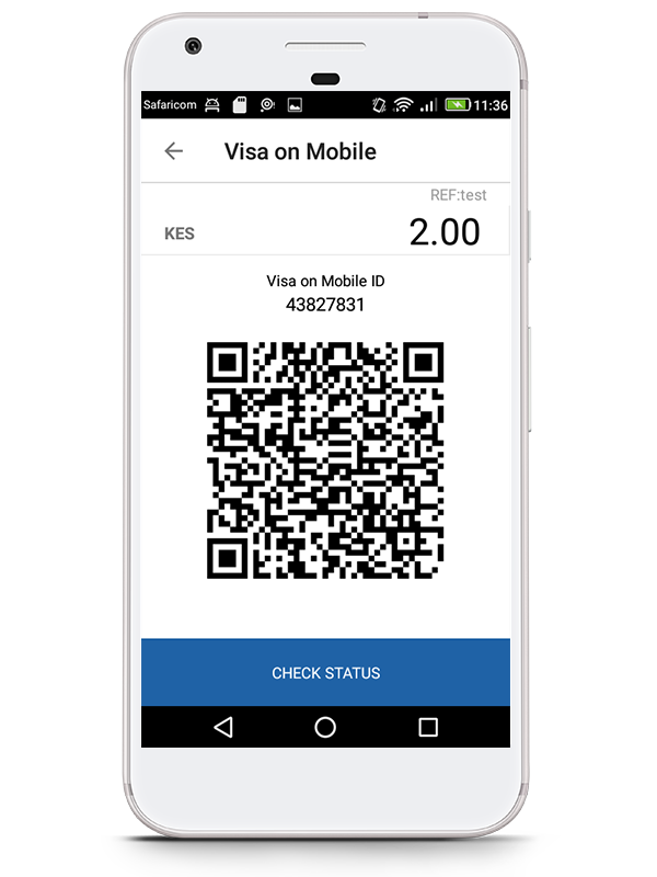 mVisa QR Code on Pesapal Sabi App