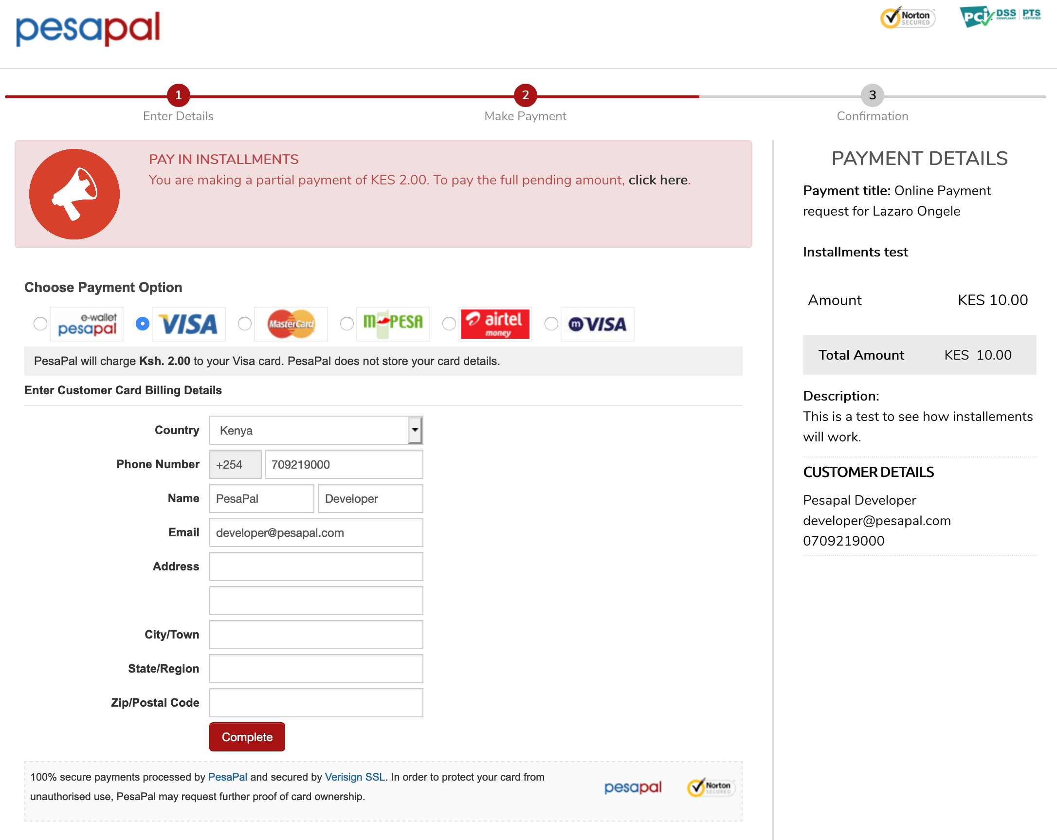 How To Get Paid Online Using the Payments Page Pesapal