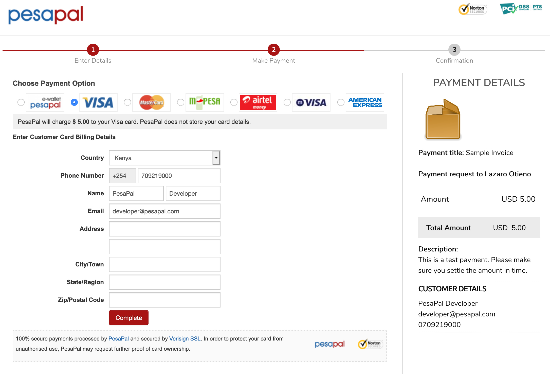 Invoice-Pesapal