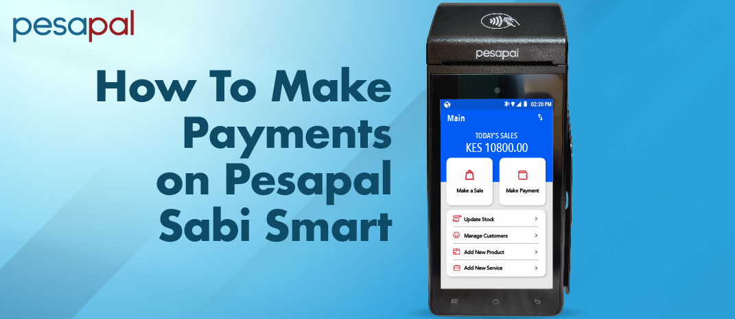 Different ways to make Payment on the Pesapal Sabi Smart